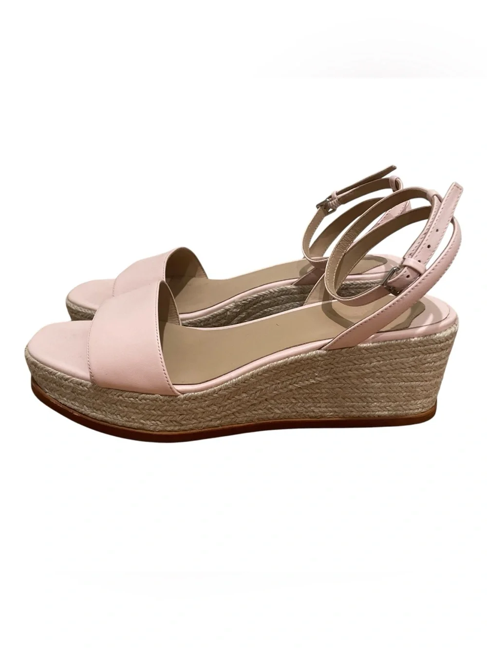 Lauren Ralph Lauren Leona Espadrille Platform Pink Opal Women’s Size 9.5 Leather